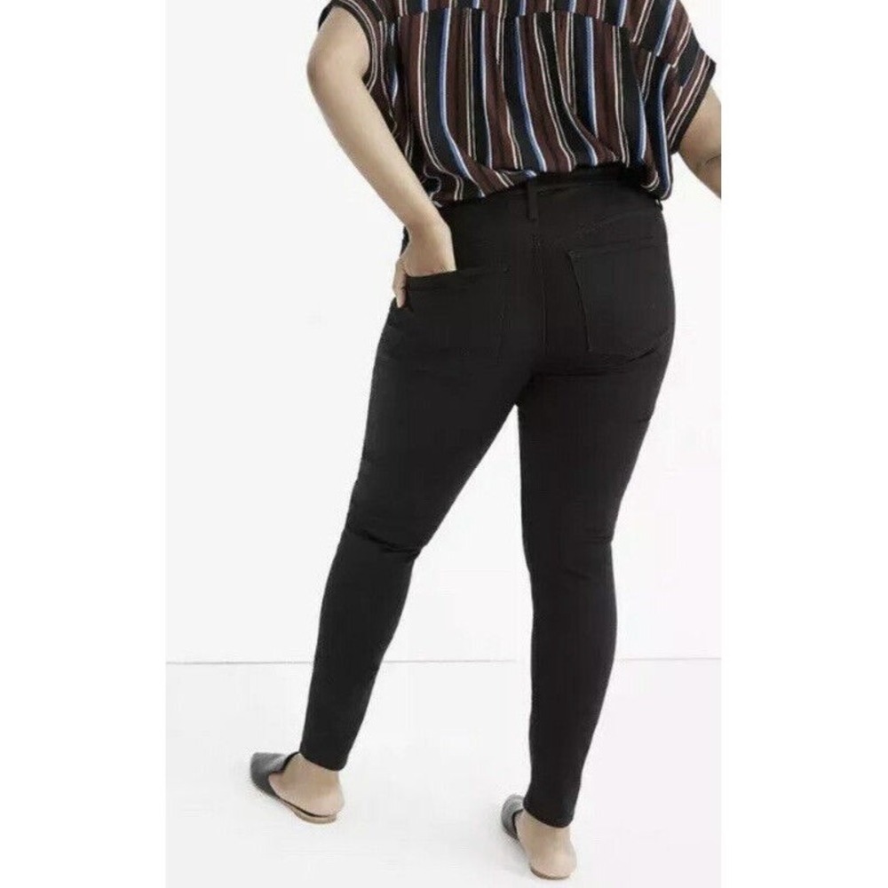 New Madewell Jeans 9" High Rise Skinny Women Size 36 Tall Long TENCEL Black - Picture 2 of 10